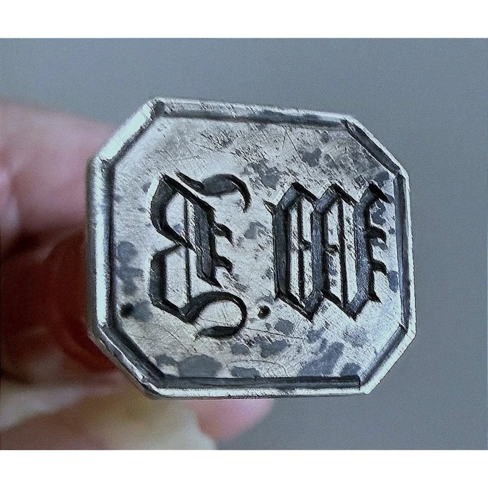 Antique Victorian 1890's Banded Agate Carnelian Stamp Silver 2.5
